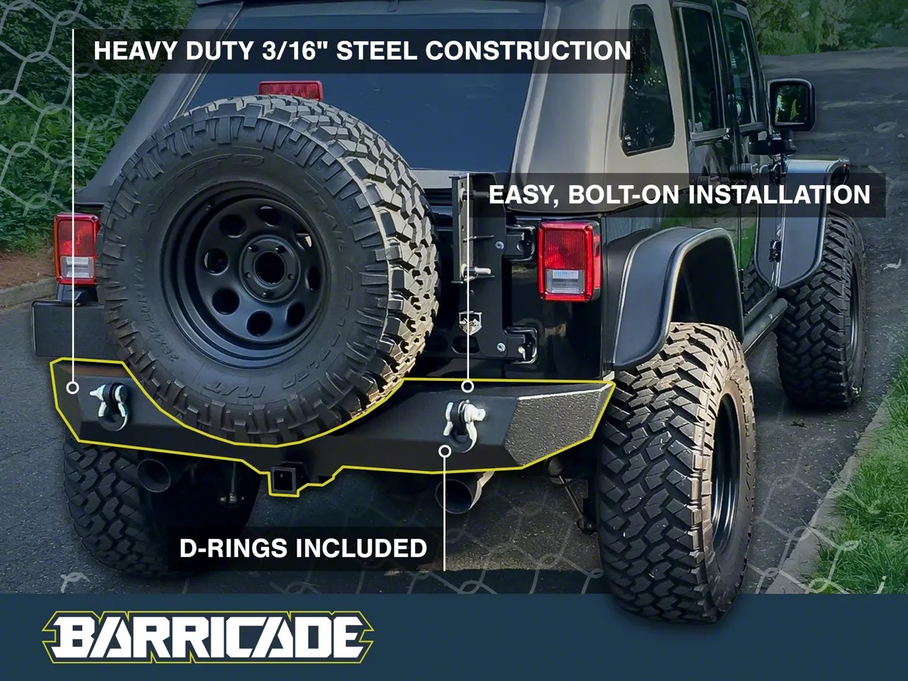 Barricade Trail Force HD Rear Bumper - Image 16