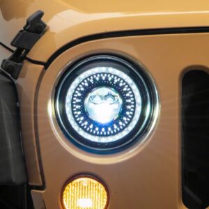 Raxiom Axial Series 7-Inch Dragon Eye LED Headlights; Black Housing; Clear Lens